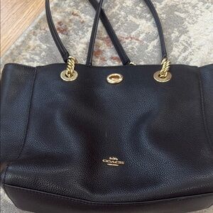 Coach Black and Gold Elegant Tote